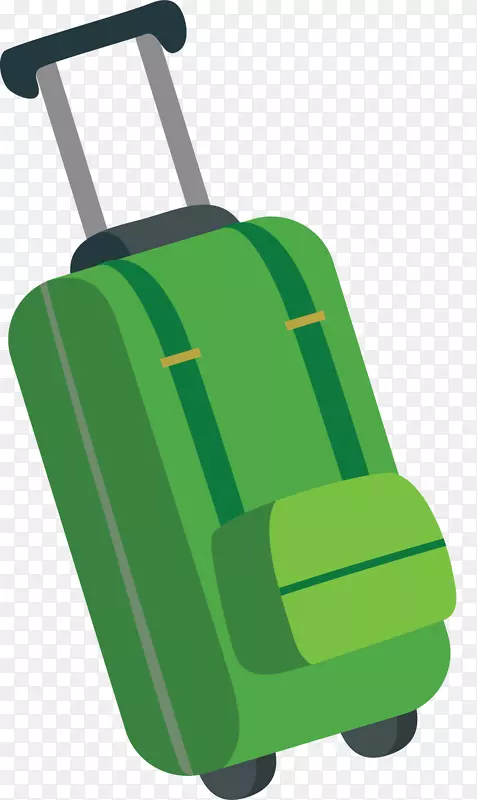 绿色拉杆式手提箱