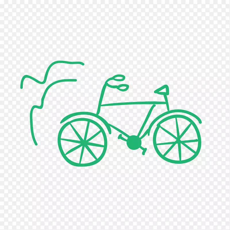 自行车行走素材图案