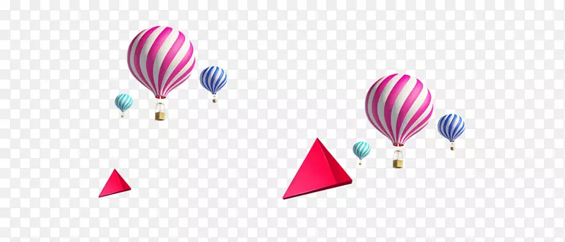 漂浮素材气球几何图形