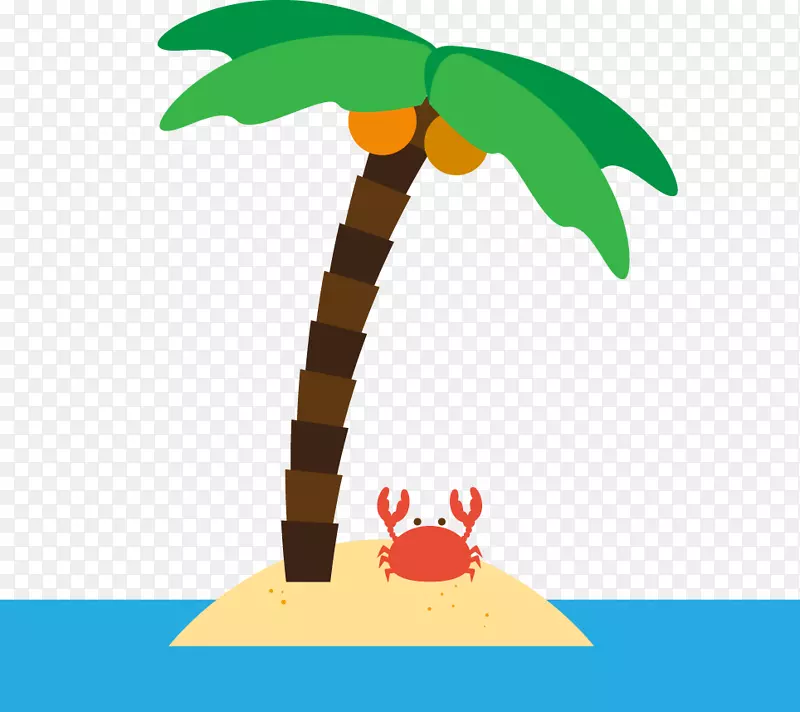 螃蟹与椰树
