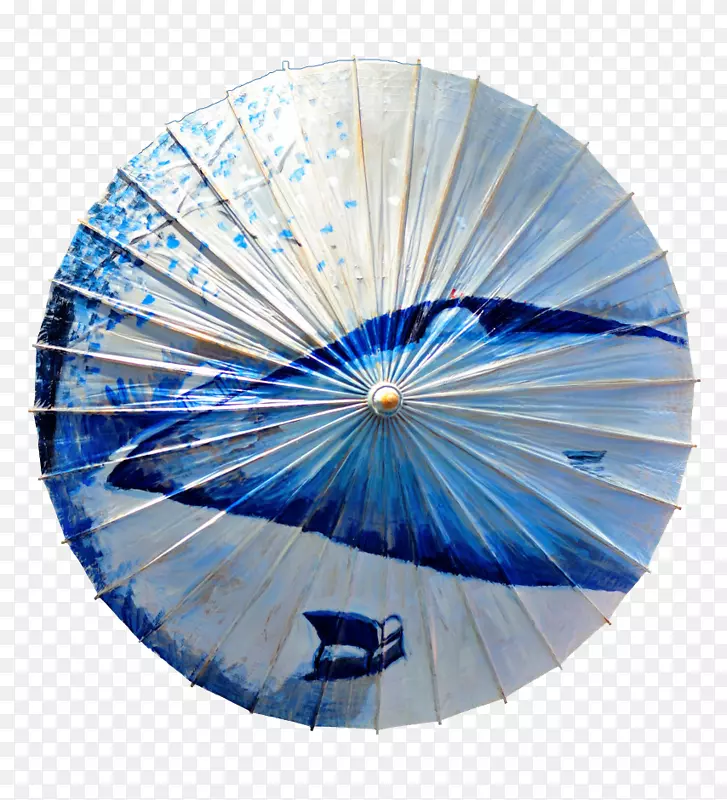 水彩风格油纸伞