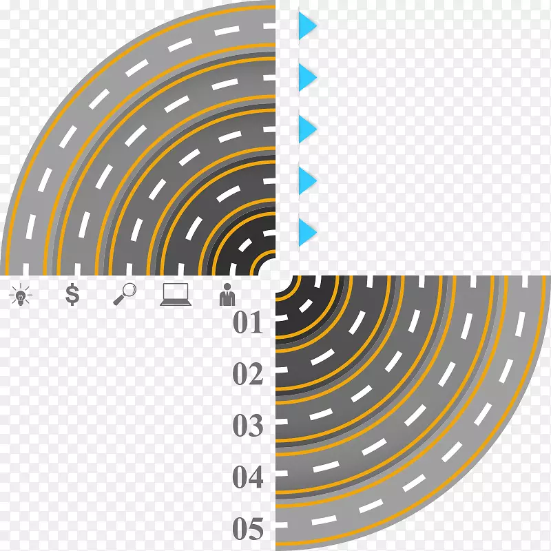 矢量圆环高速公路图表