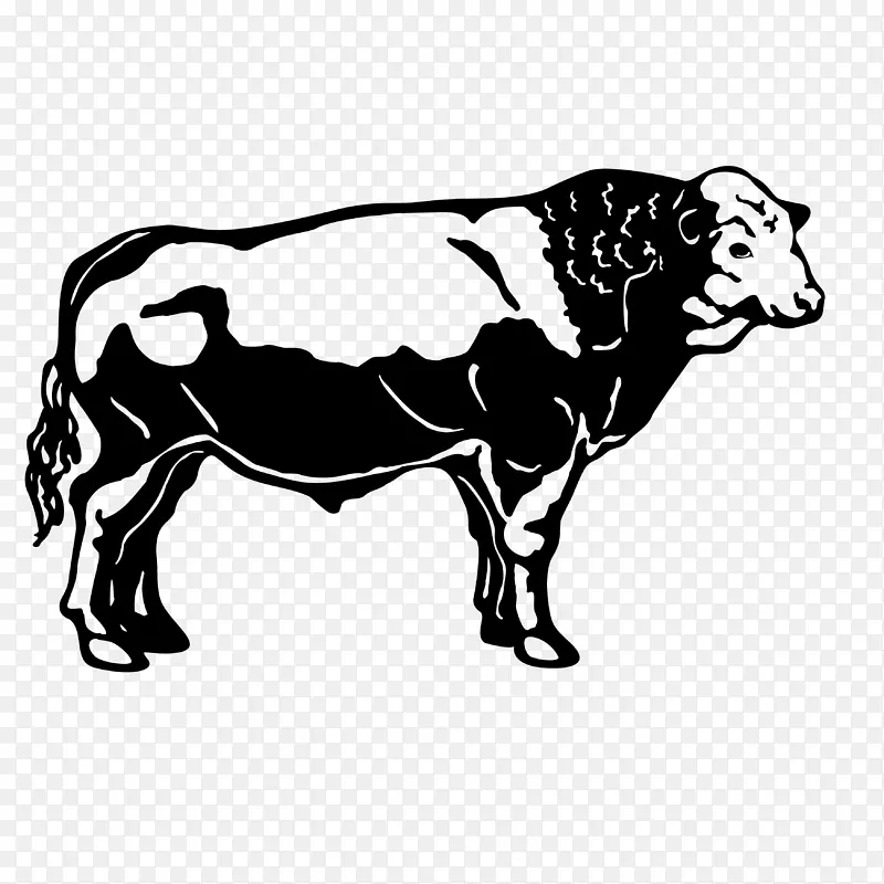 老牛装饰素材图案