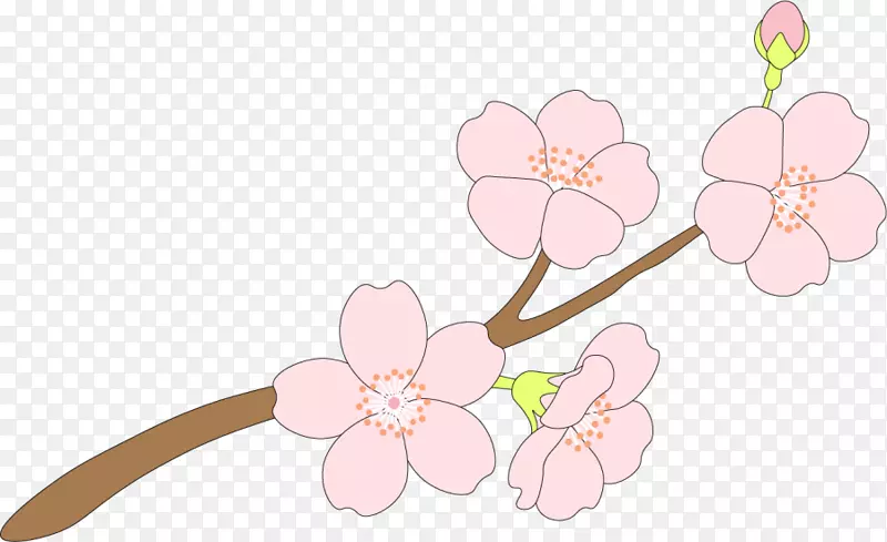 粉色春季中国风花枝