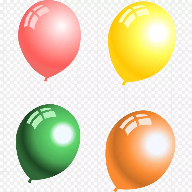 四色漂浮气球装饰