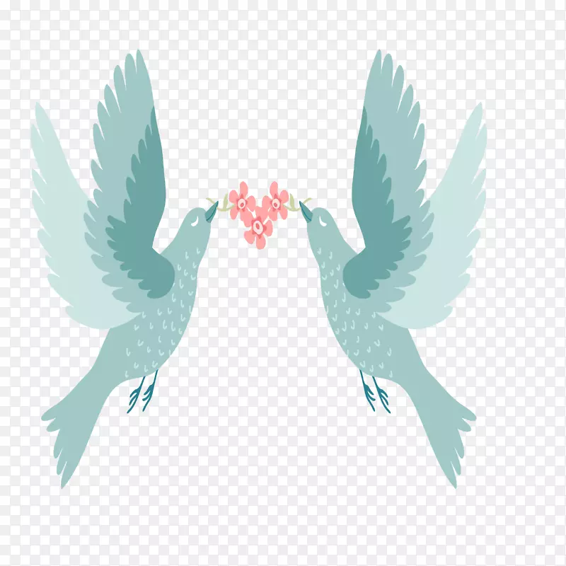 爱情的鸽子装饰素材图案