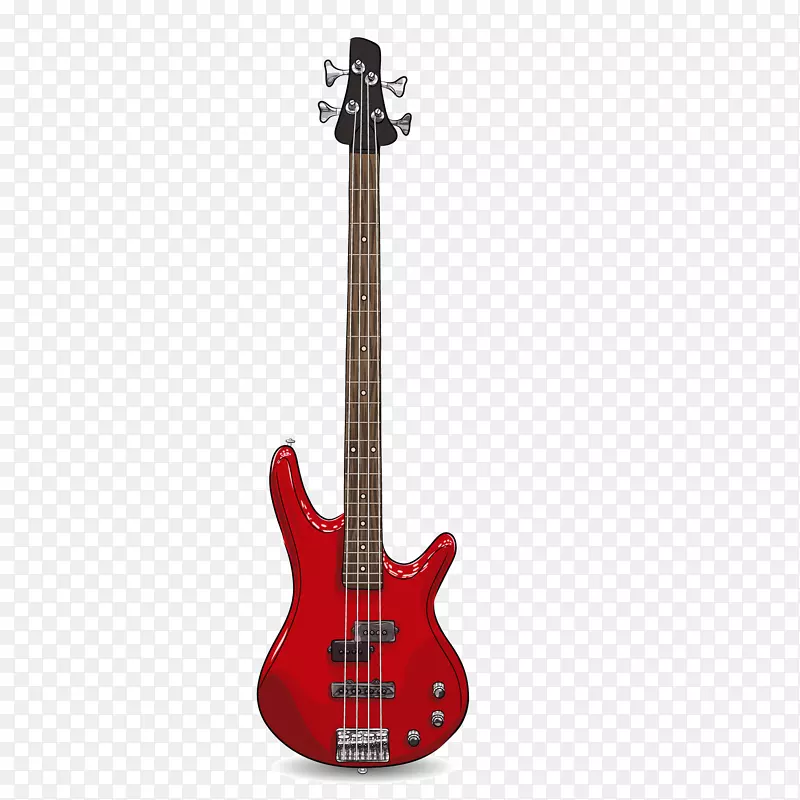 大红色的电子吉他设计