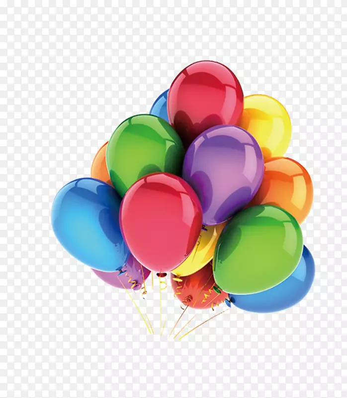 五彩气球装饰设计素材