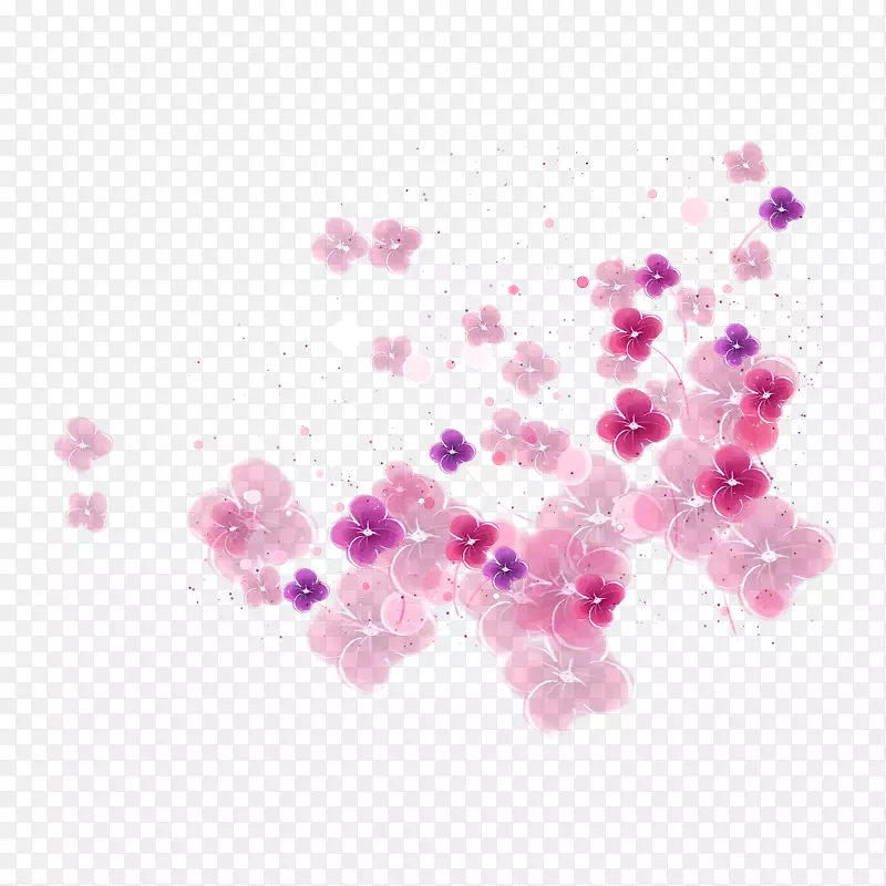 漂浮的梅花花瓣