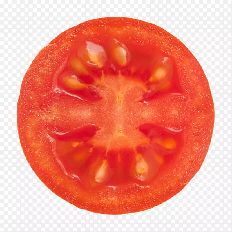 实物红色切开的樱桃番茄