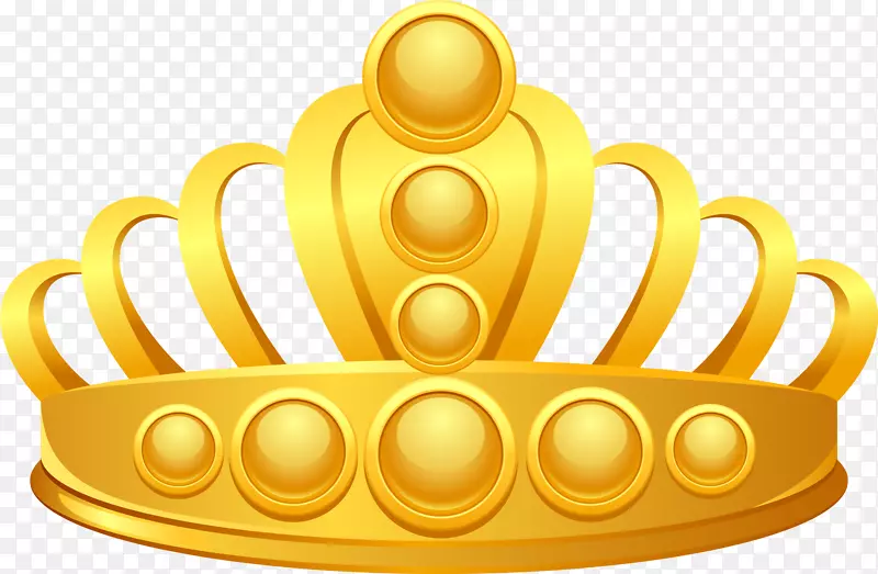 黄色简约皇冠装饰图案
