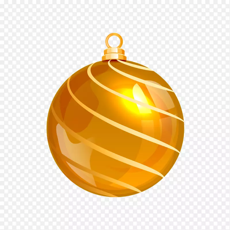 圣诞节金色圆形吊球