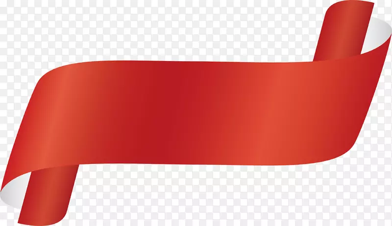 卷曲的红色彩带标题框