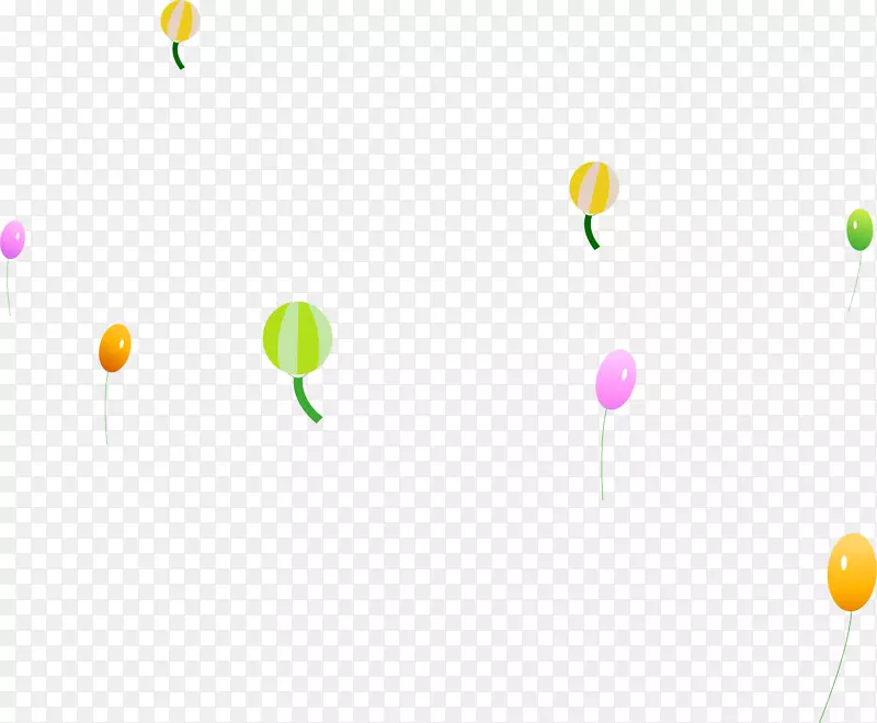 彩色气球漂浮