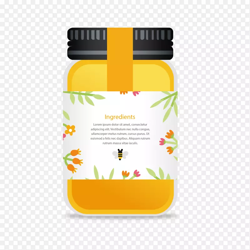 矢量手绘蜂蜜