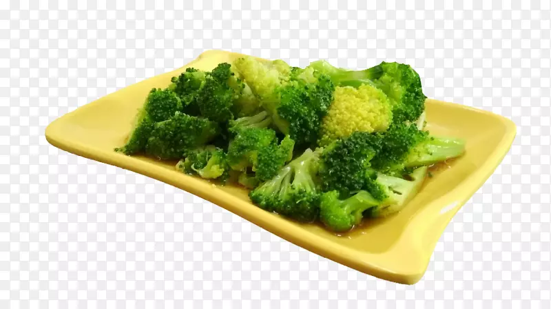 一盘新鲜的西兰花