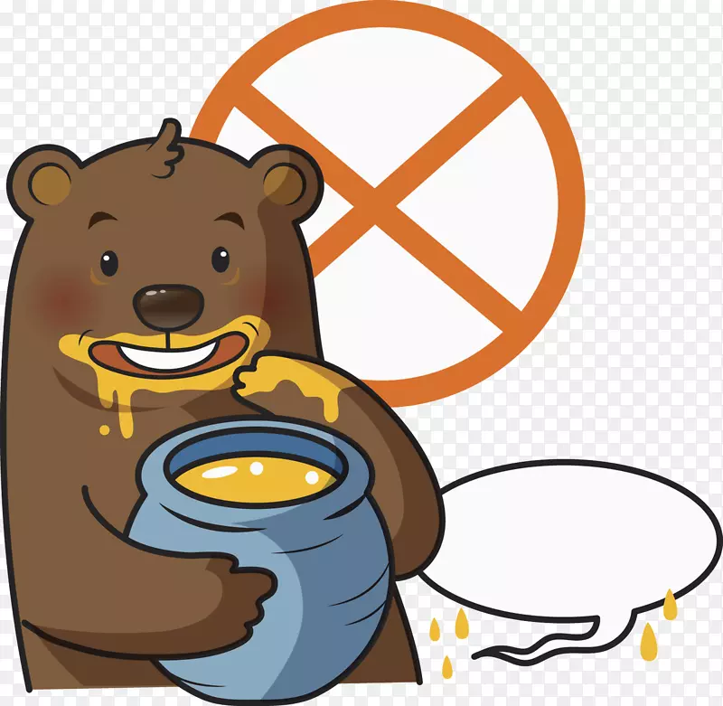 动画熊大吃蜂蜜图