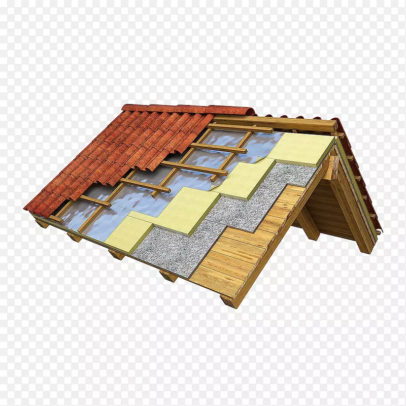 多层棕色三角瓦片屋顶