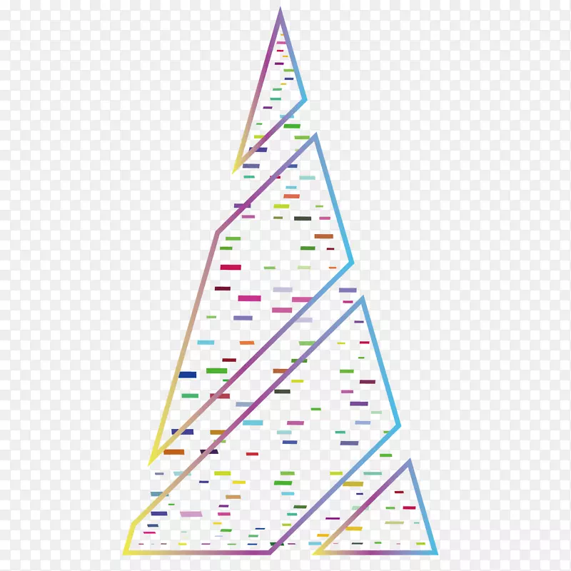 三角创意彩色线条