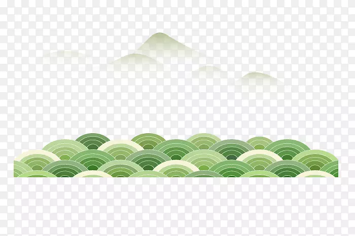 手绘山水