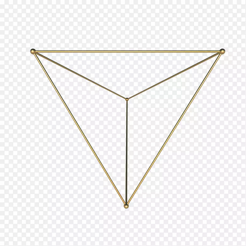 三角形的金色立体几何