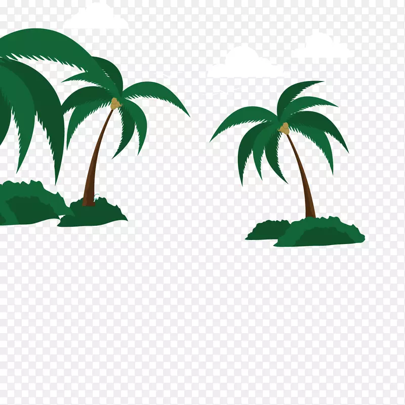 布景用绿色椰棕树