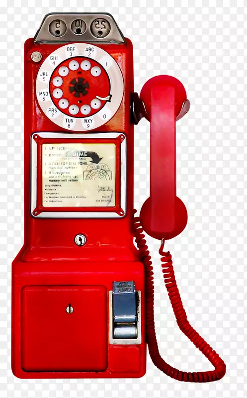 红色欧式复古电话机