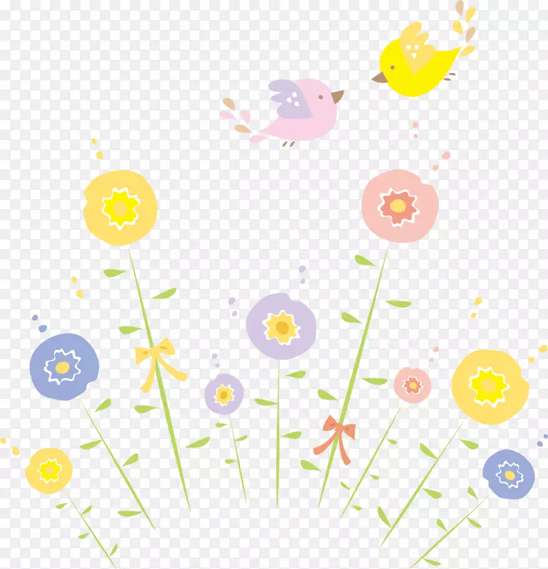 黄色美丽春季花束