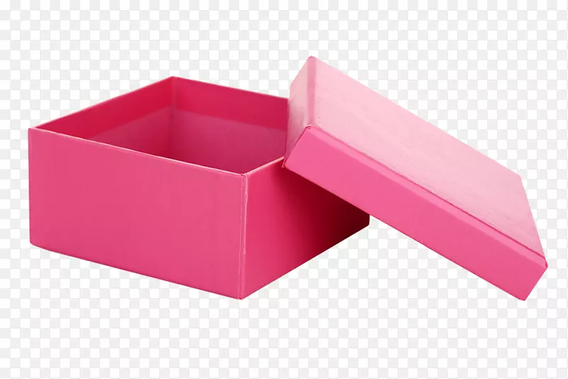 开着的粉色礼盒