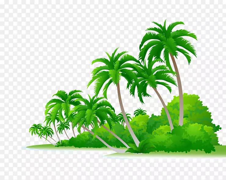 卡通绿色植物素材