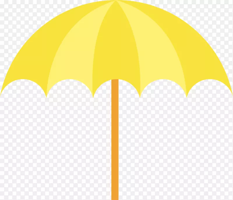 黄色扁平卡通遮阳伞