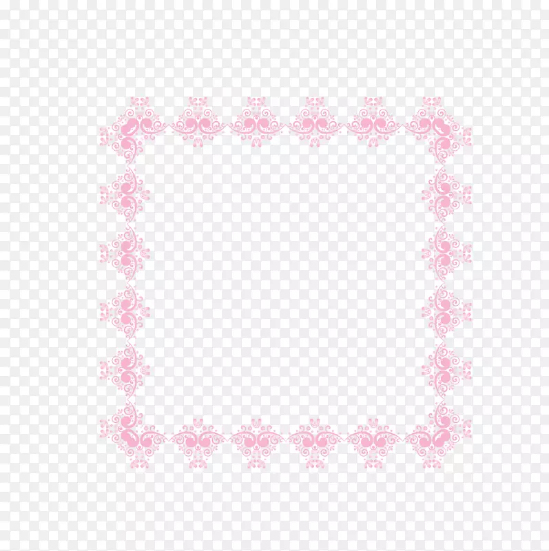 粉色蕾丝边框矢量图