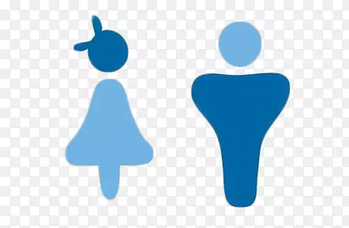 蓝色个性男女厕所挂牌