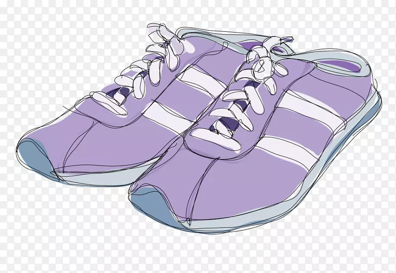 小紫蓝色运动鞋