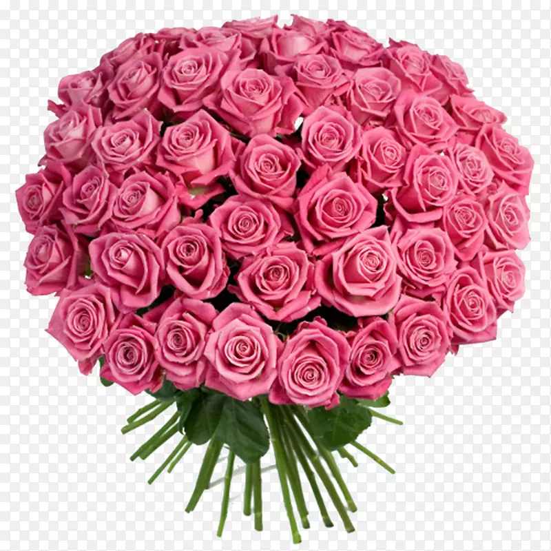 一束粉色的玫瑰花