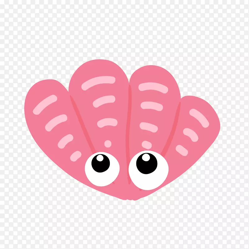 素材卡通可爱大眼贝壳PNG