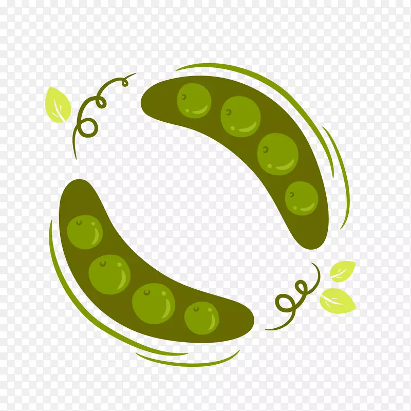 绿色豌豆食物标签