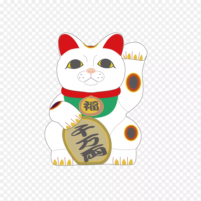 卡通手绘可爱的招财猫
