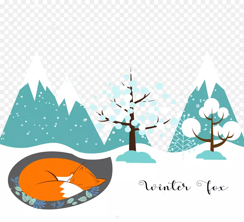 雪地上的狐狸