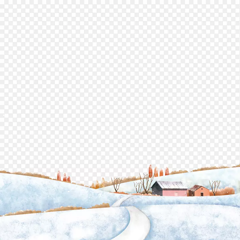 卡通雪地PNG下载