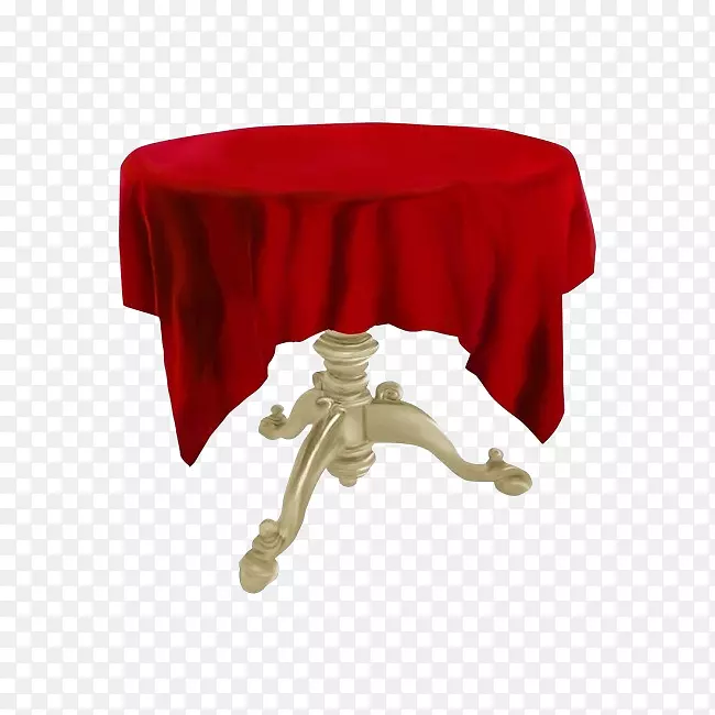 红色桌布欧式圆桌
