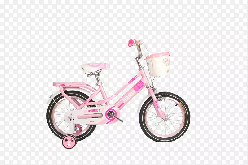 粉色少女自行车