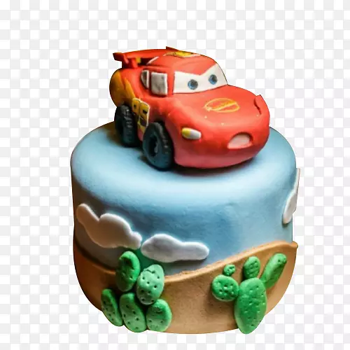 红色可爱mini汽车蛋糕