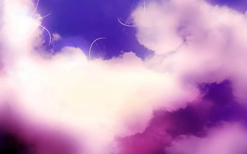 紫色唯美云层图片