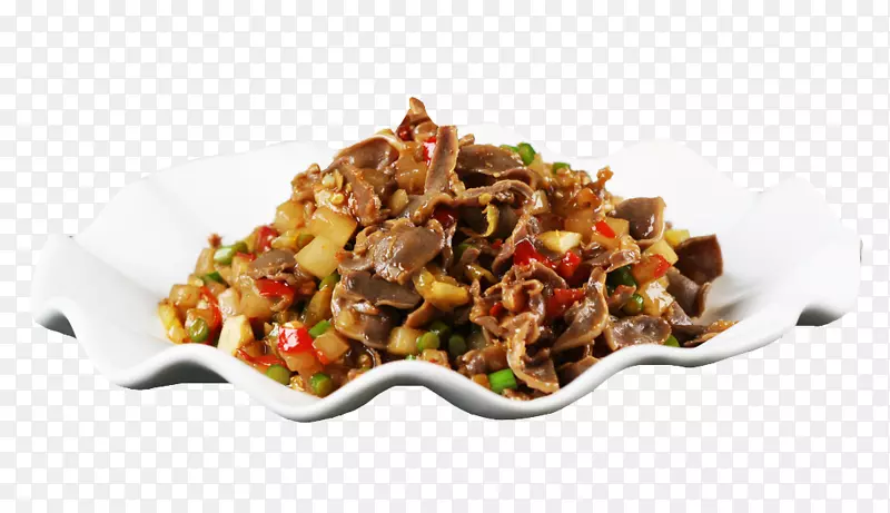 一碟美味爆炒酸辣鸡杂