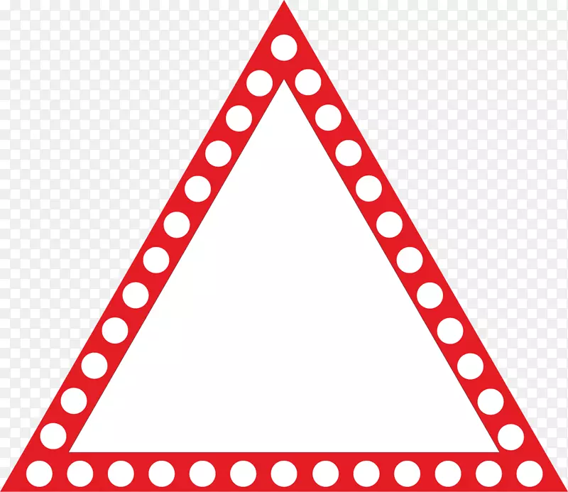 红色三角形LED促销标签
