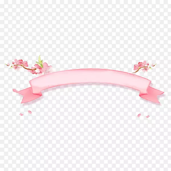 粉色桃花标题框