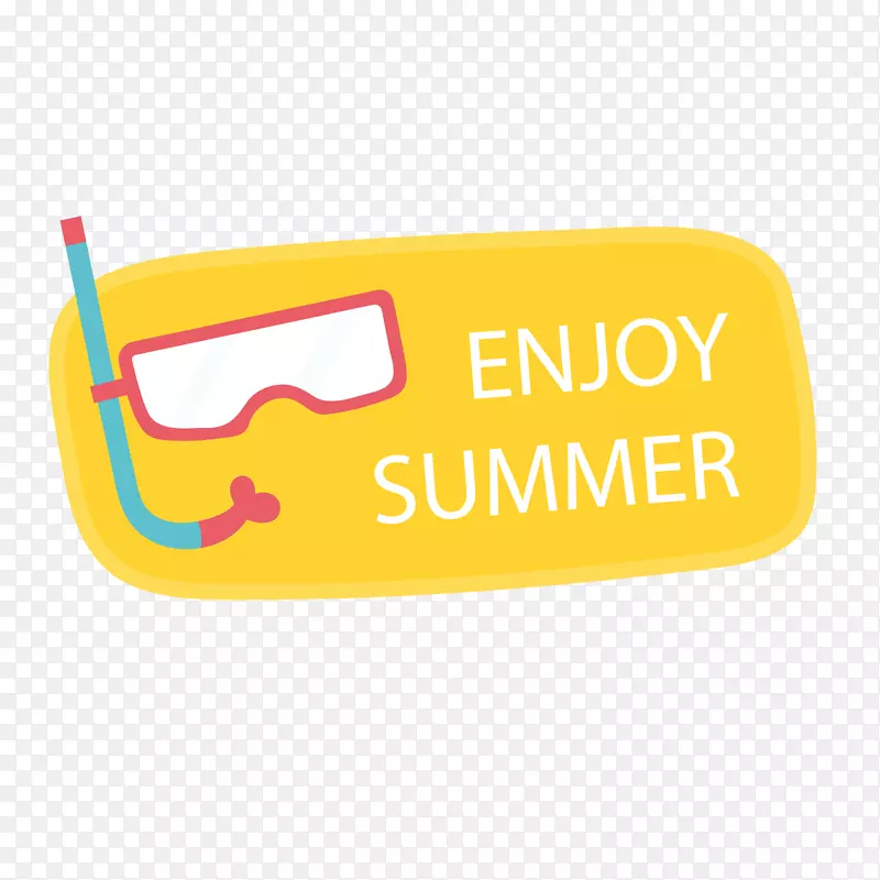 黄色喜欢夏季潜水镜夏季标签