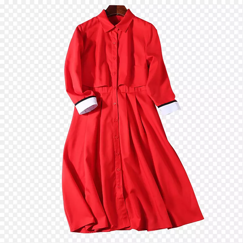 气质名媛红色连衣裙