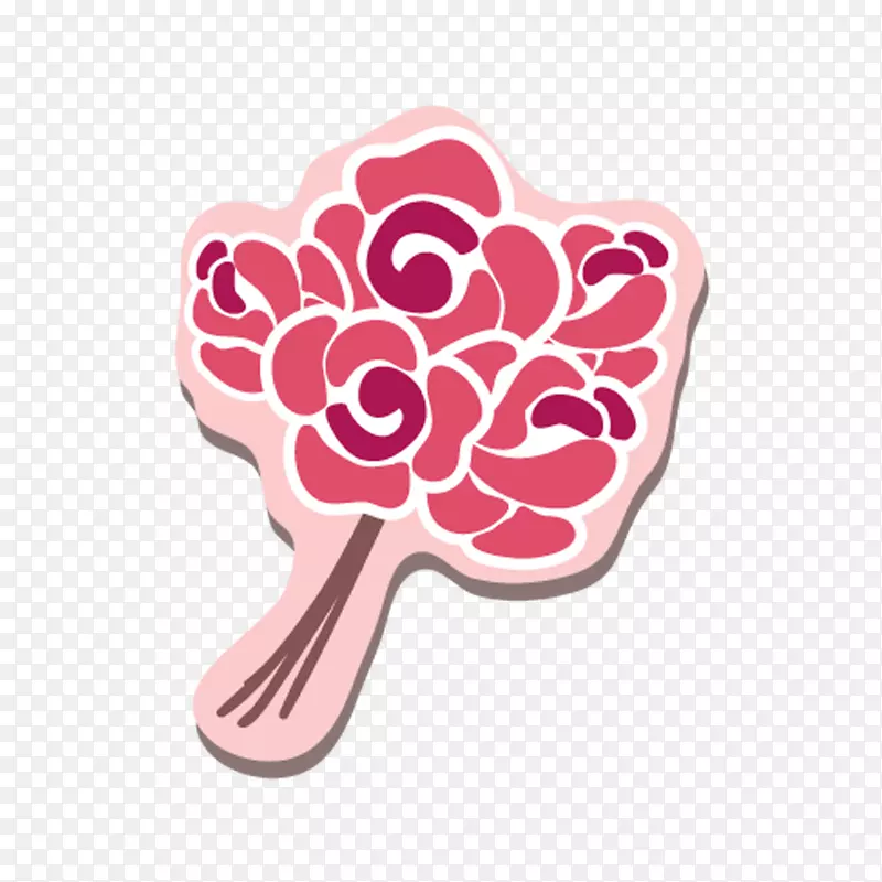 水彩粉色卡通捧花PNG图片素材下载_图片编号7358482-PNG素材网